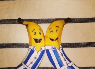 Малюнки на банановій шкірці від Елізи Роше.