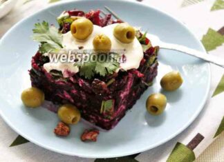 Салат з буряка з горіхами і оливками