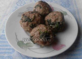 М’ясні тефтелі з сиром і шпинатом