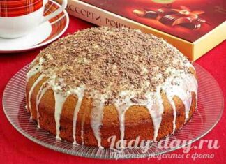 Кавовий пиріг “елеганс” – практично з “нічого», рецепт на швидку руку