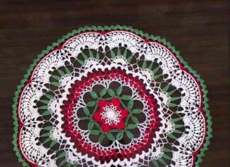 Кругла серветка novella (новела) із залишків ниток
